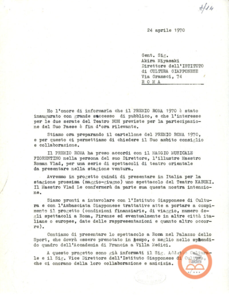 Lettere all'Ambasciata giapponese