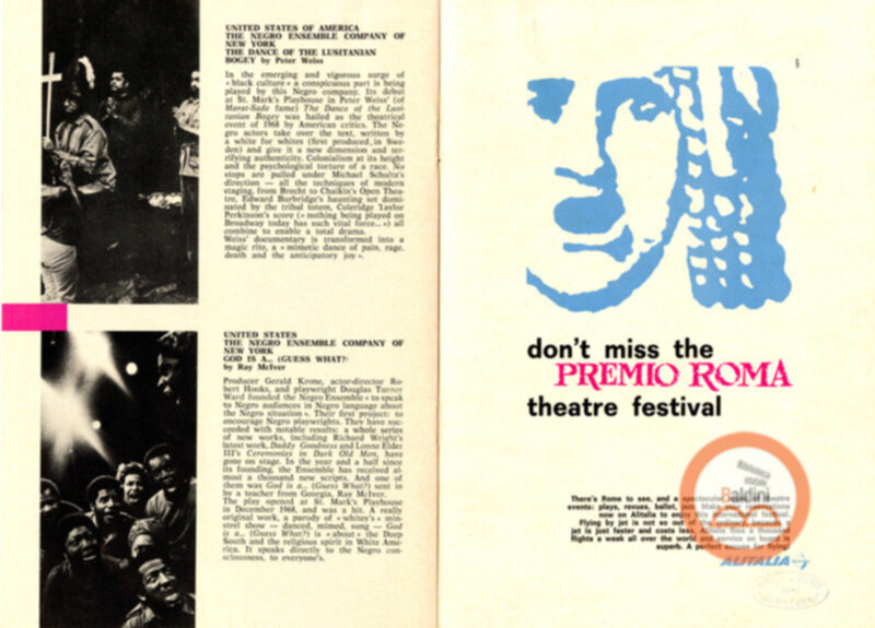 Premio Roma '70 - programma spettacoli