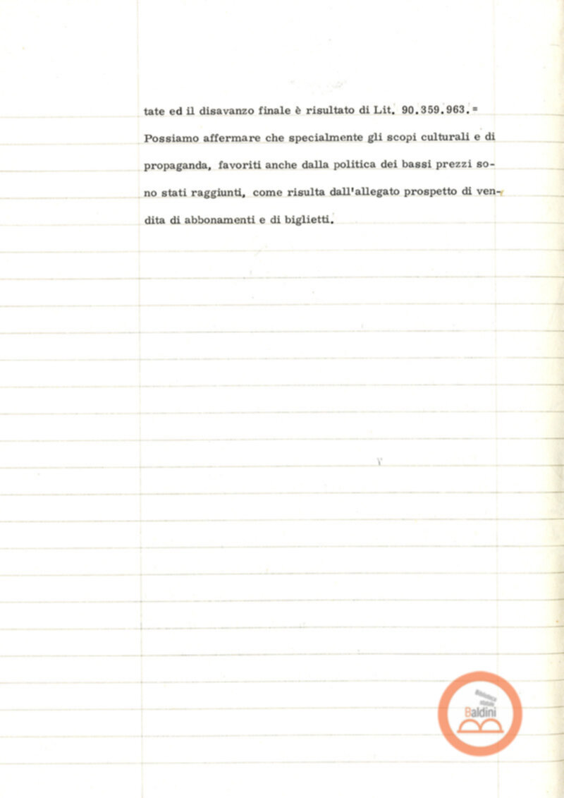 Premio Roma '70 - sovvenzioni ministeriali