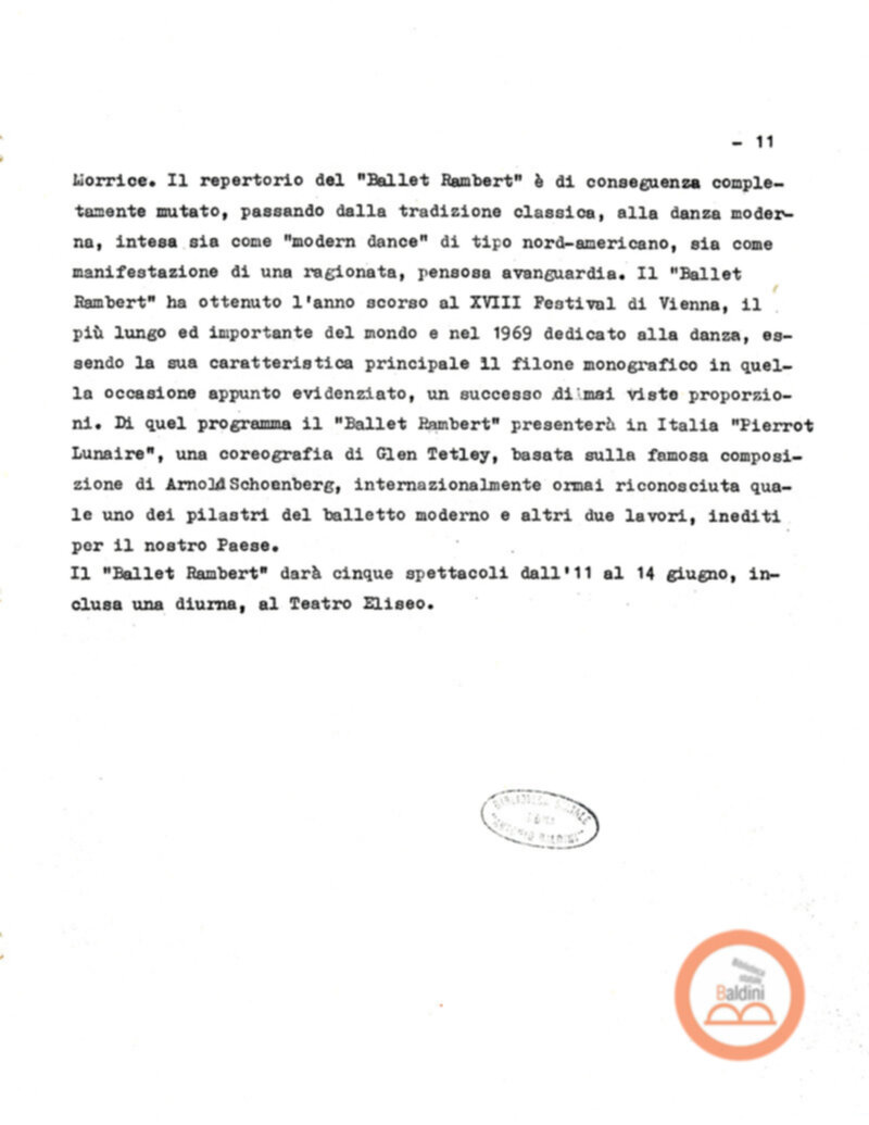 Premio Roma '70 - sovvenzioni ministeriali