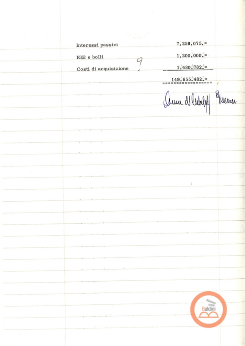 Premio Roma '70 - sovvenzioni ministeriali