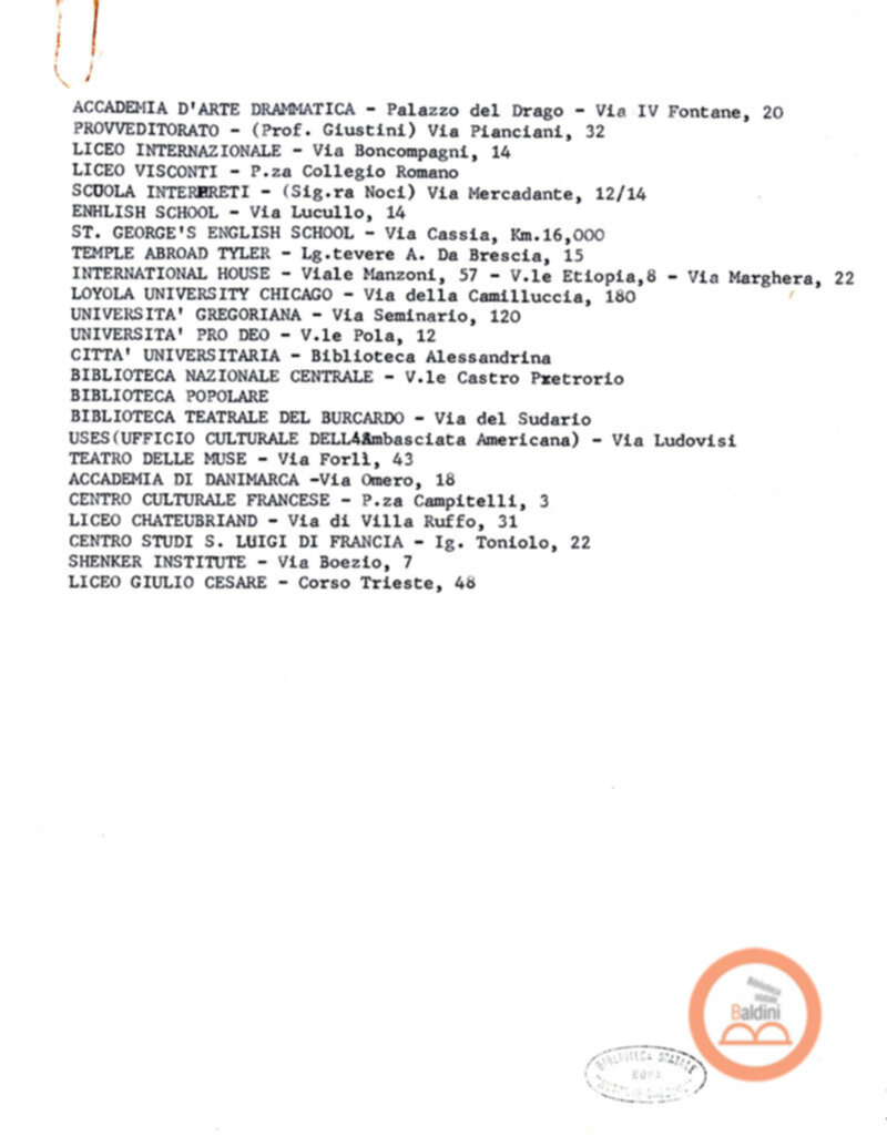 Premio Roma '70 - promozione e pubblicità