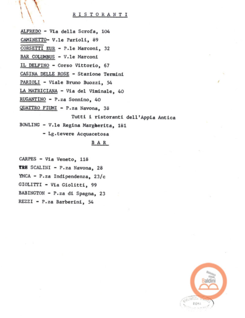 Premio Roma '70 - promozione e pubblicità