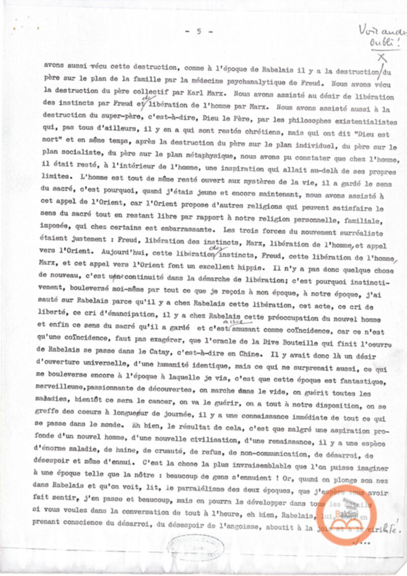 Premio Roma'70" - conferenza di Jean-Louis Barrault