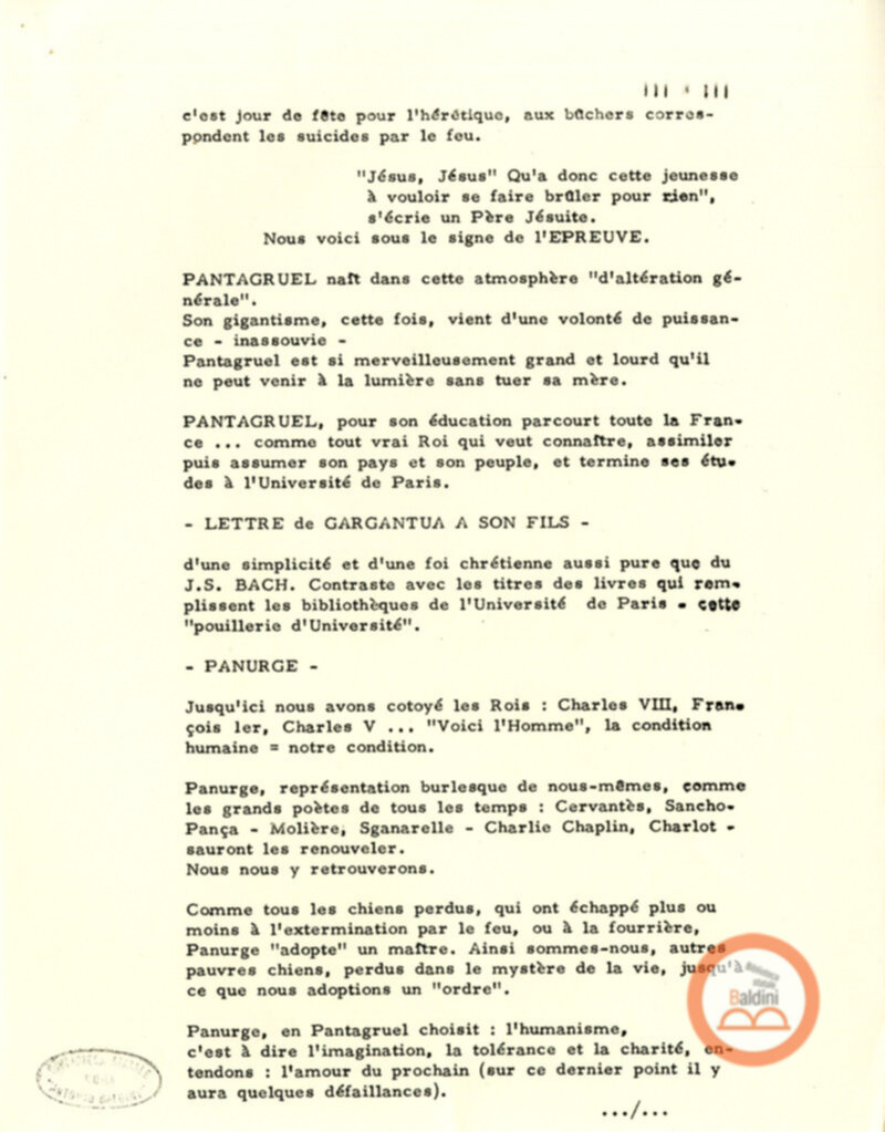 Rabelais - testi