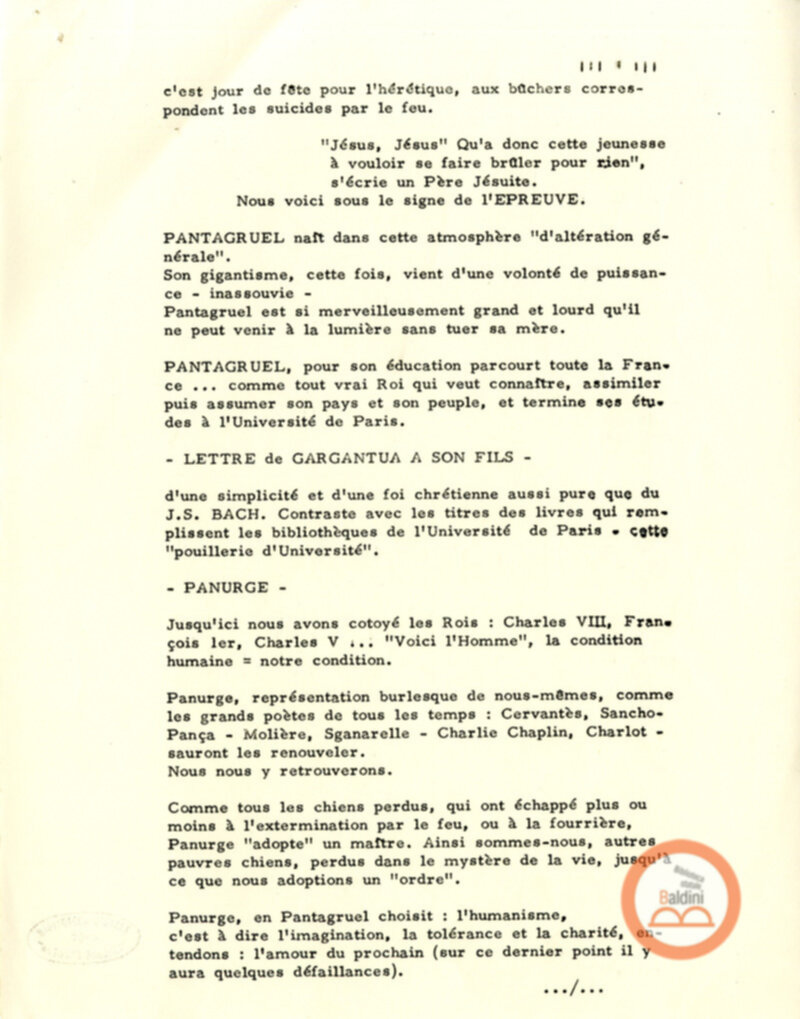 Rabelais - testi