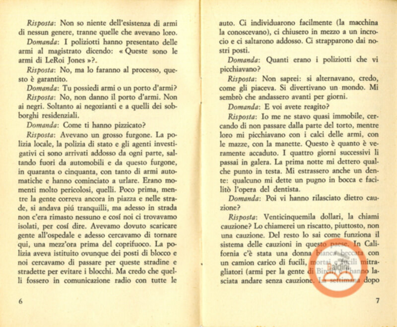 Leroy Jones risponde. La persecuzione, l'arresto e la condanna del leader della cultura nera americana