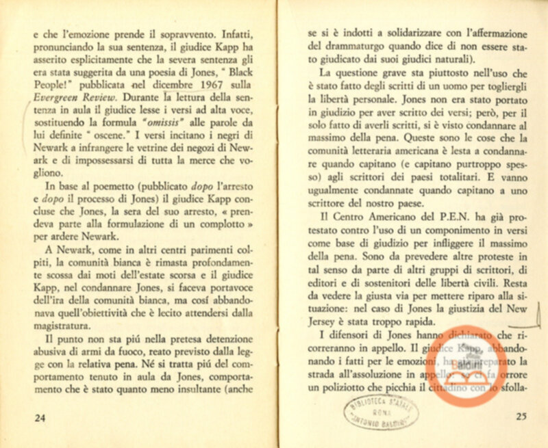 Leroy Jones risponde. La persecuzione, l'arresto e la condanna del leader della cultura nera americana