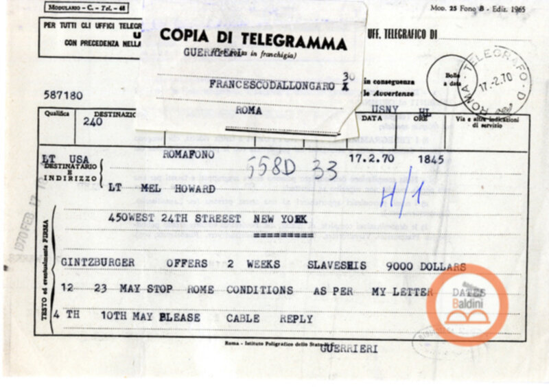 Slaveship. La nave degli schiavi - corrispondenza