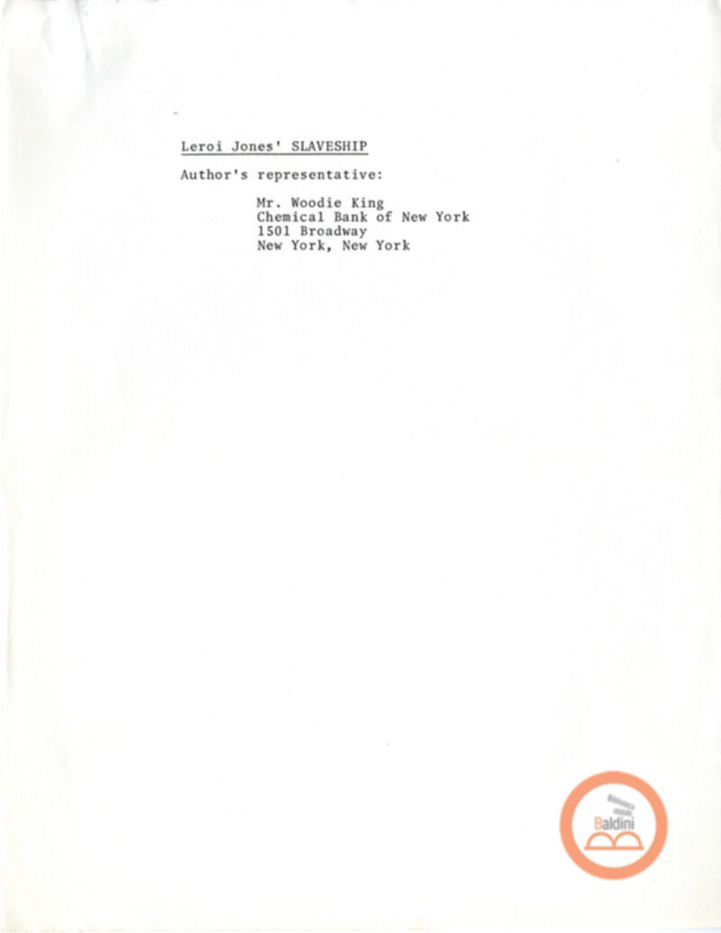 Slaveship. La nave degli schiavi - corrispondenza