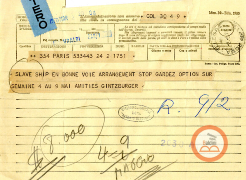 "Slaveship. La nave degli schiavi" - corrispondenza