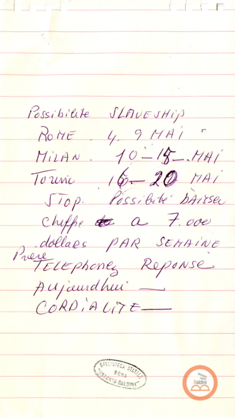 "Slaveship. La nave degli schiavi" - corrispondenza