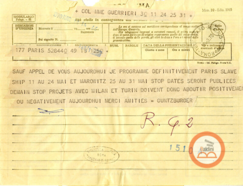 "Slaveship. La nave degli schiavi" - corrispondenza