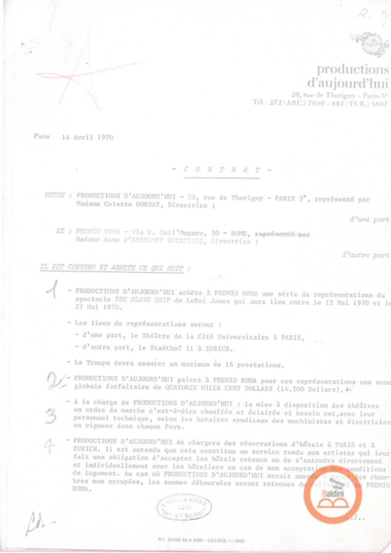 "Slaveship. La nave degli schiavi" - corrispondenza