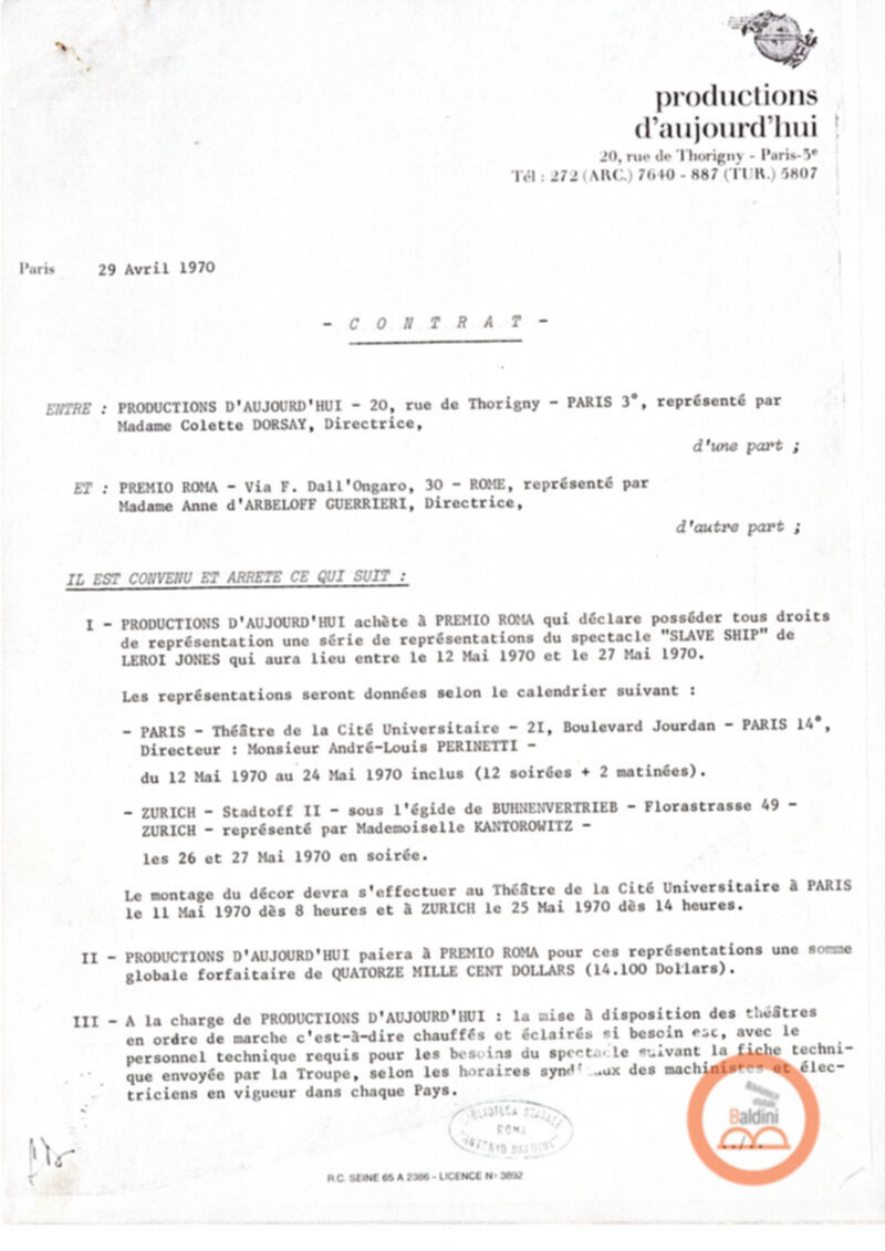 "Slaveship. La nave degli schiavi" - corrispondenza