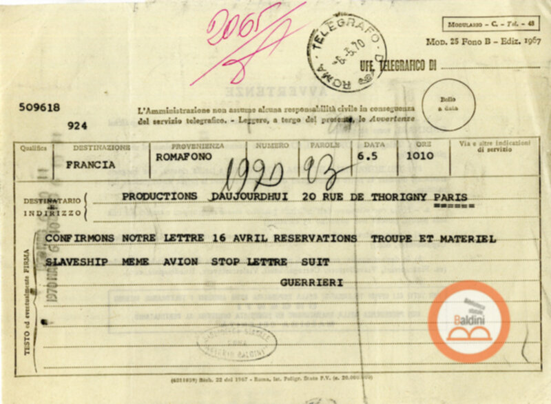 "Slaveship. La nave degli schiavi" - corrispondenza