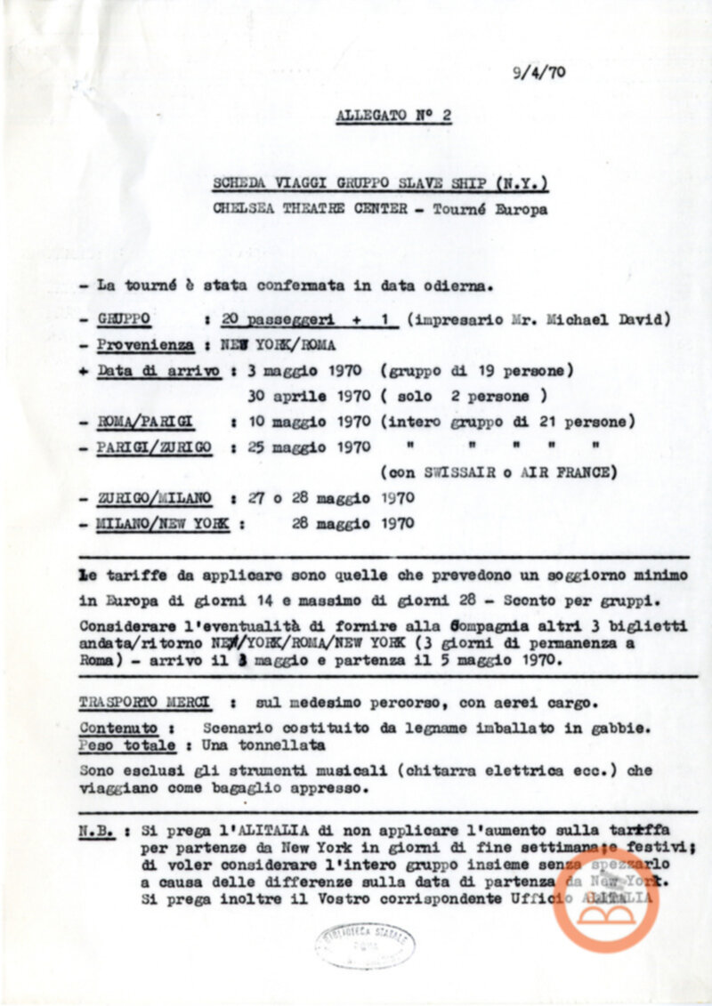 Compagnia di Leroy Jones - organizzazione viaggio compagnia