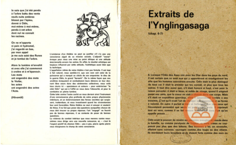 Odin Teatret. Théâtre-laboratoire interscandinave pour l'art de l'acteur