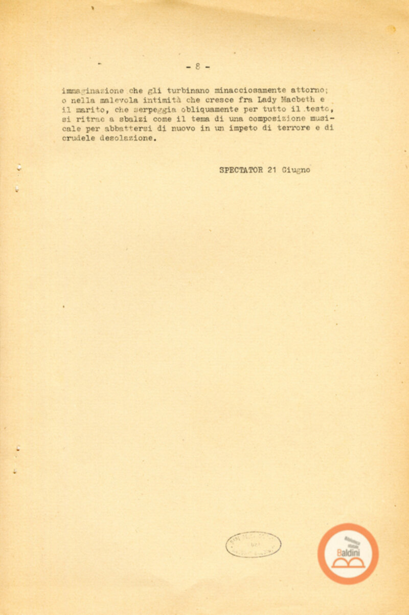 Macbeth (Charles Marowirz) - Pressbook