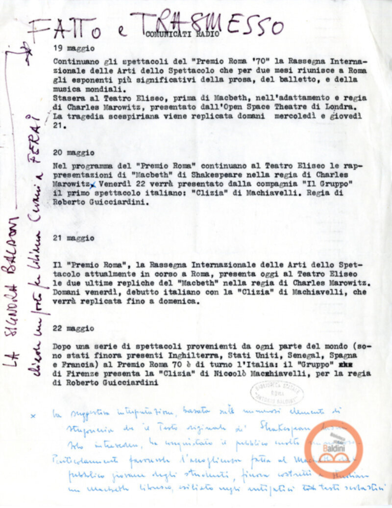 Ferai e Macbeth- appunti sugli spettacoli