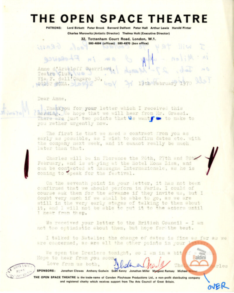 Spettacolo Macbeth - corrispondenza