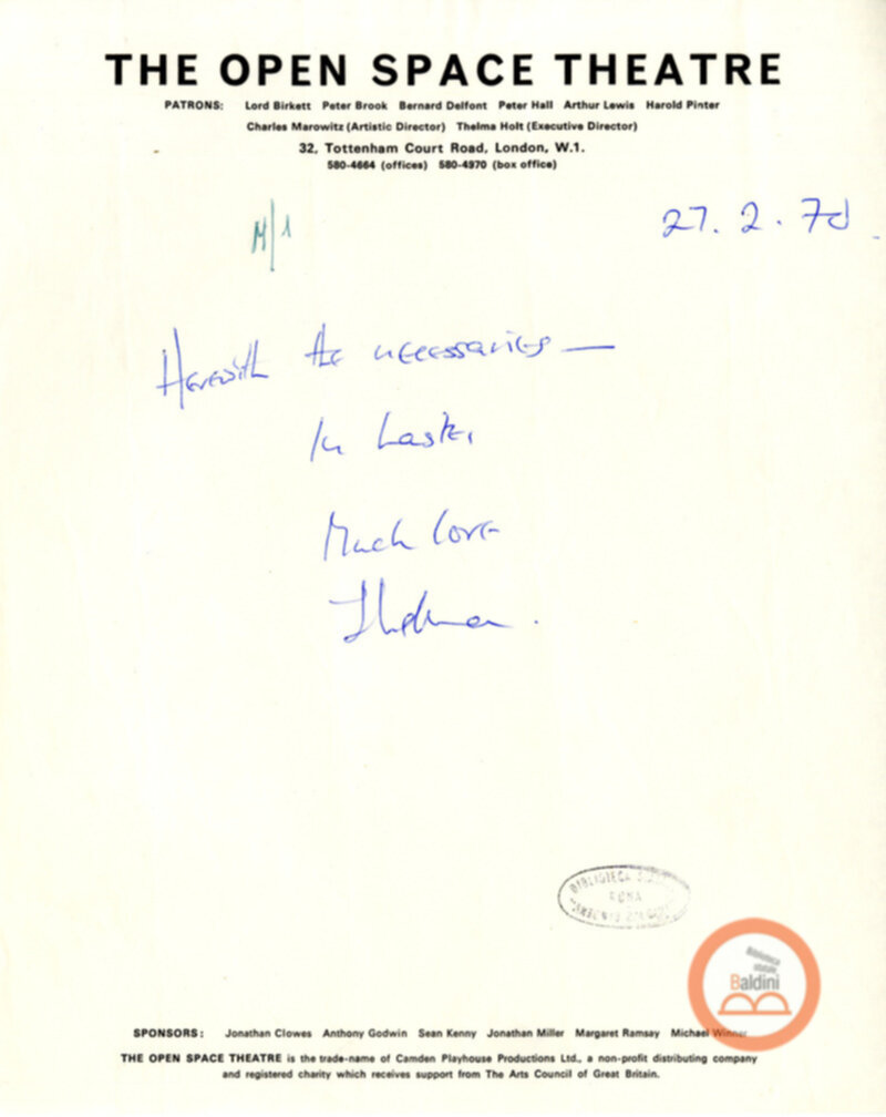 Spettacolo Macbeth - corrispondenza