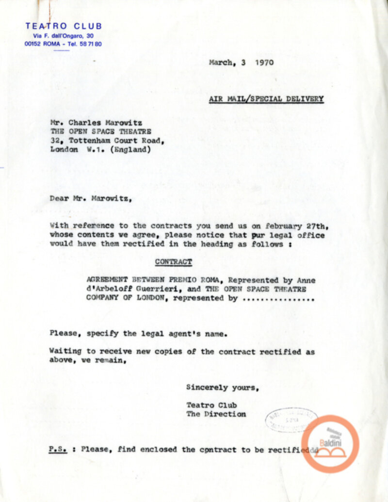 Spettacolo Macbeth - corrispondenza