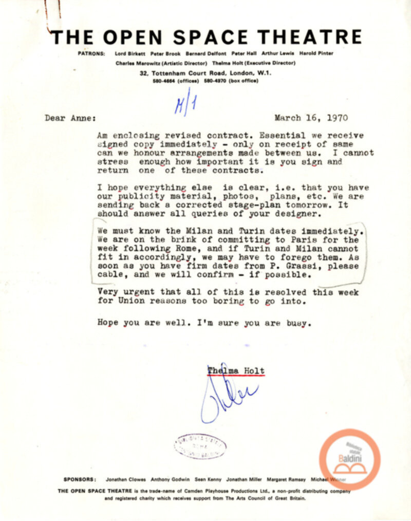 Spettacolo Macbeth - corrispondenza