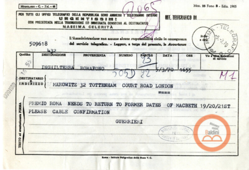 Spettacolo Macbeth - corrispondenza