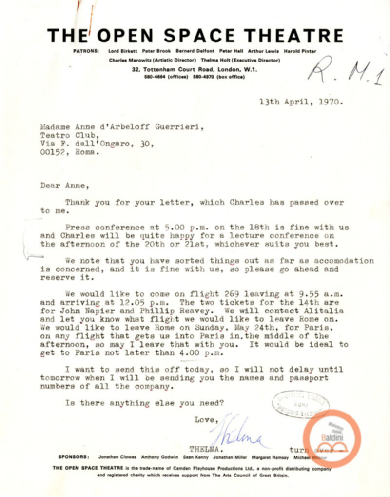 Spettacolo Macbeth - corrispondenza