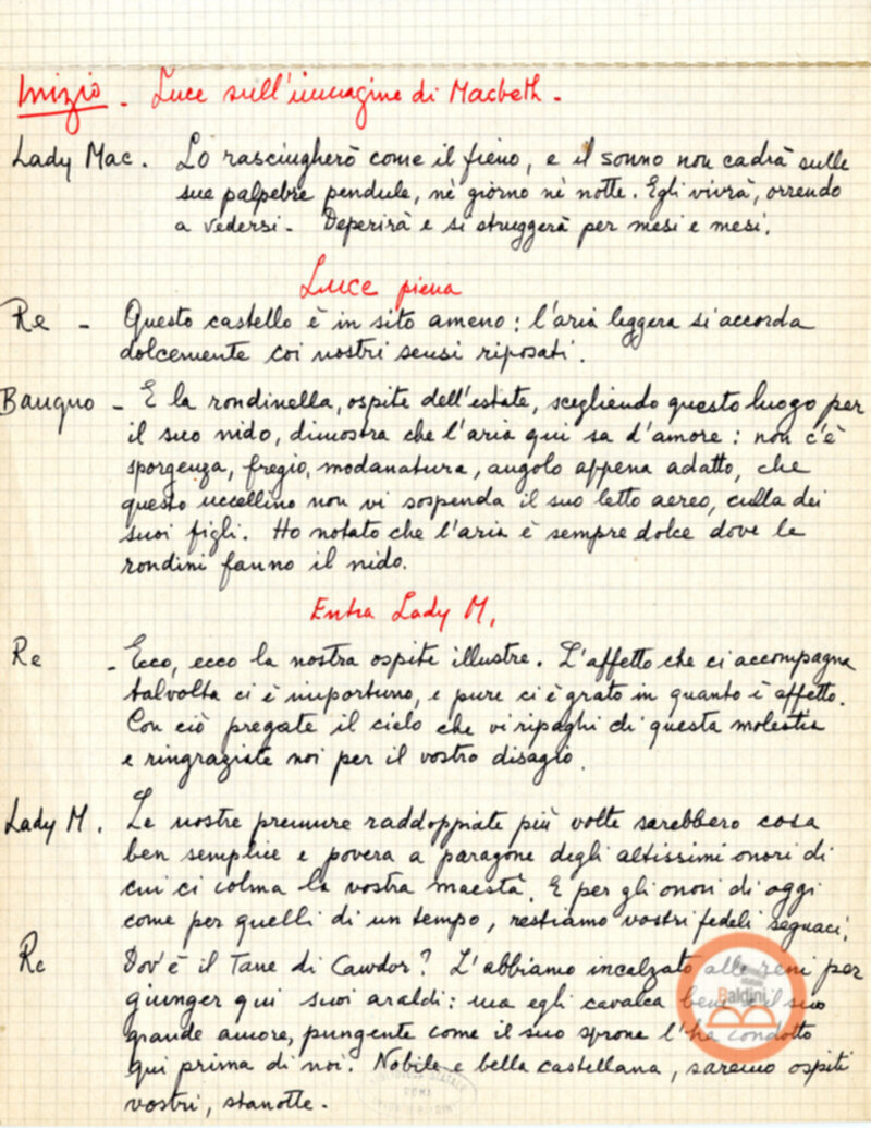 Macbeth (adattamento di Marowitz) - copione