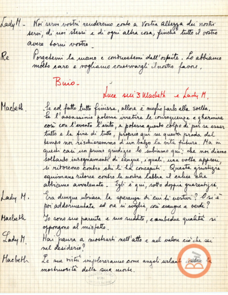 Macbeth (adattamento di Marowitz) - copione