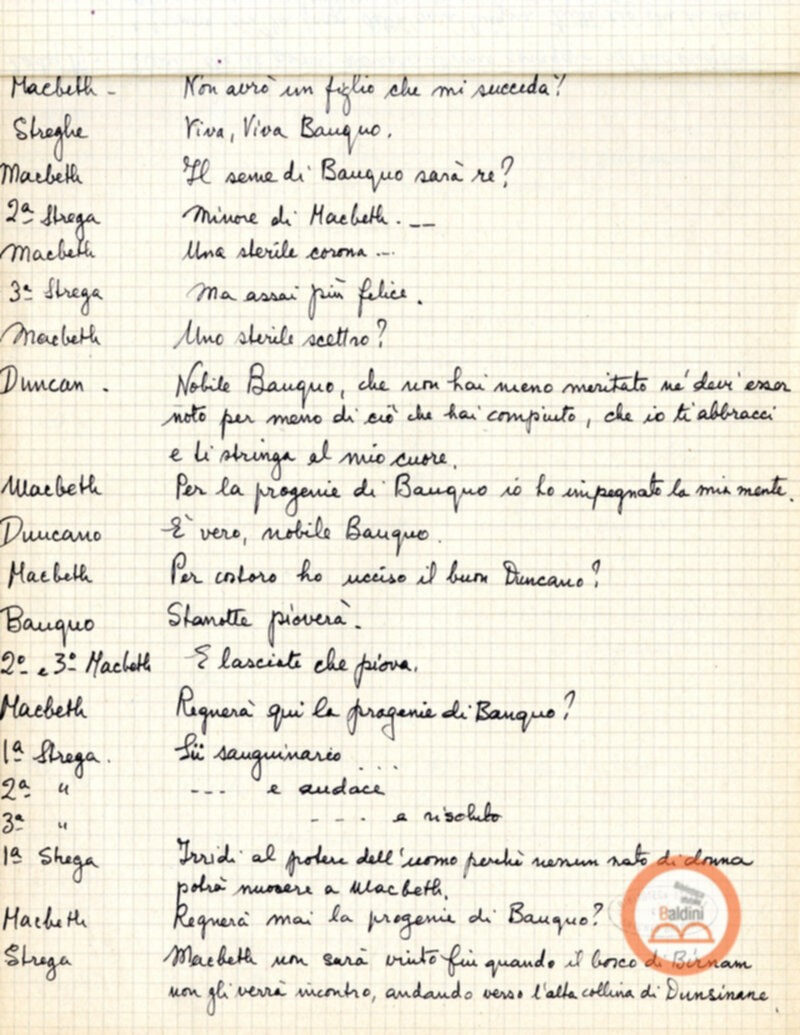 Macbeth (adattamento di Marowitz) - copione