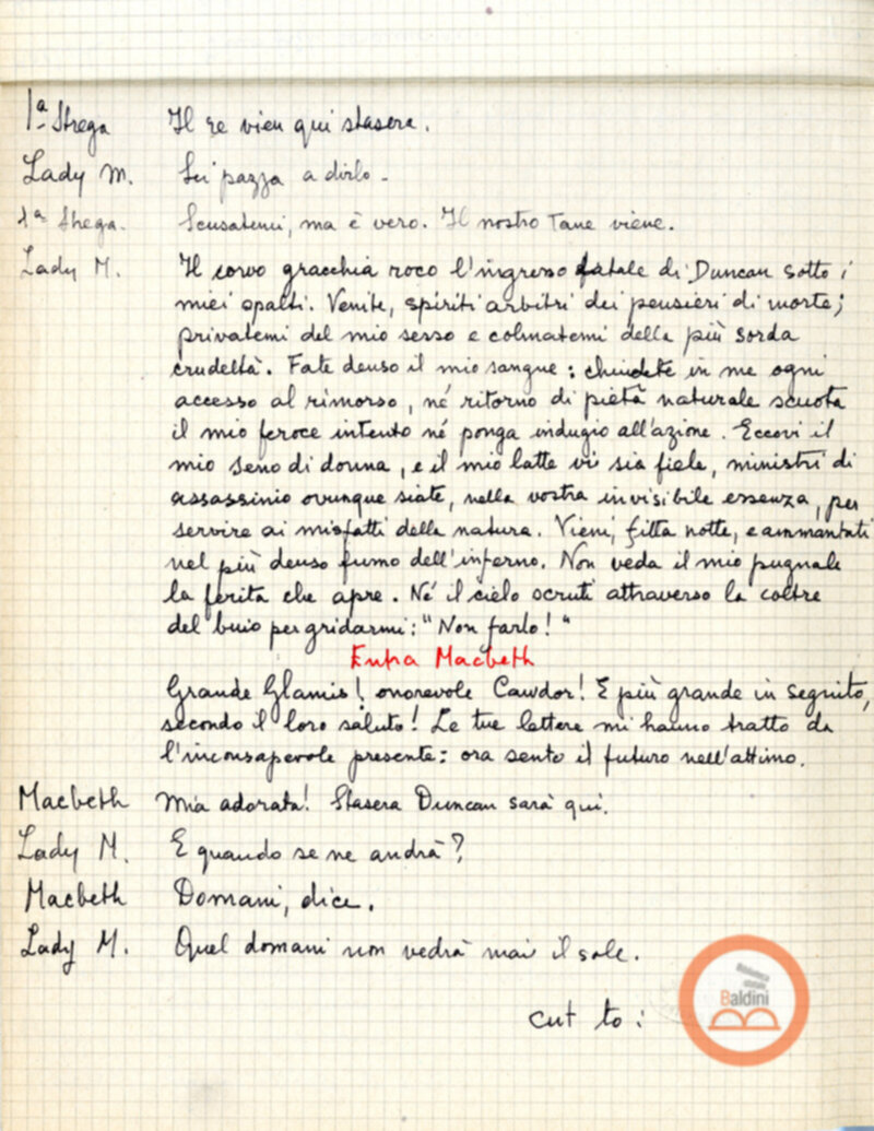 Macbeth (adattamento di Marowitz) - copione