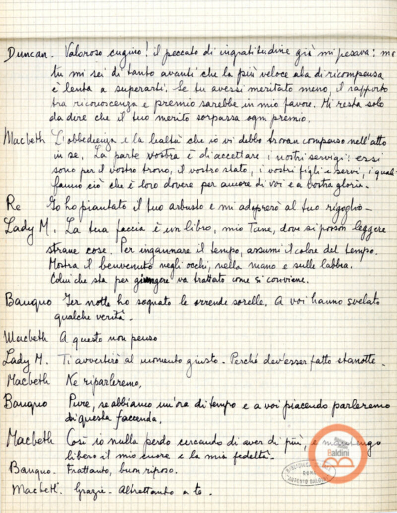 Macbeth (adattamento di Marowitz) - copione