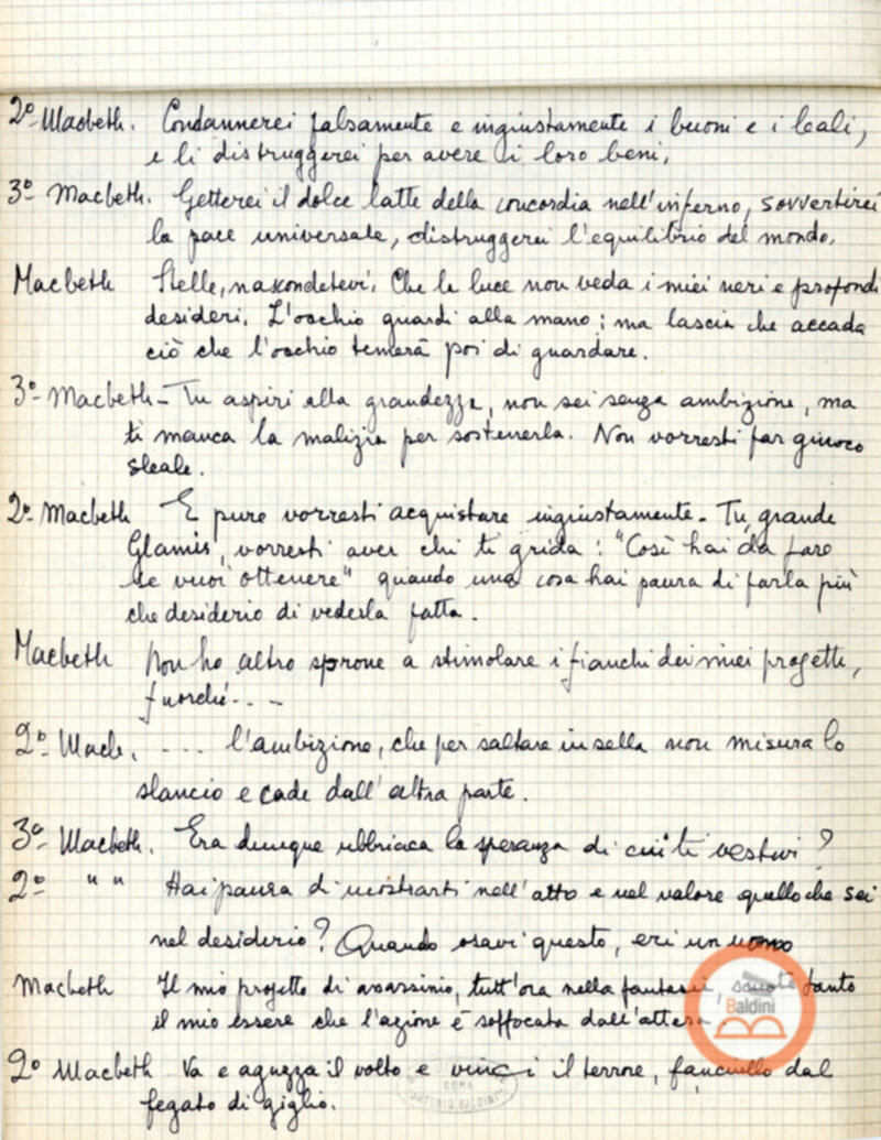 Macbeth (adattamento di Marowitz) - copione