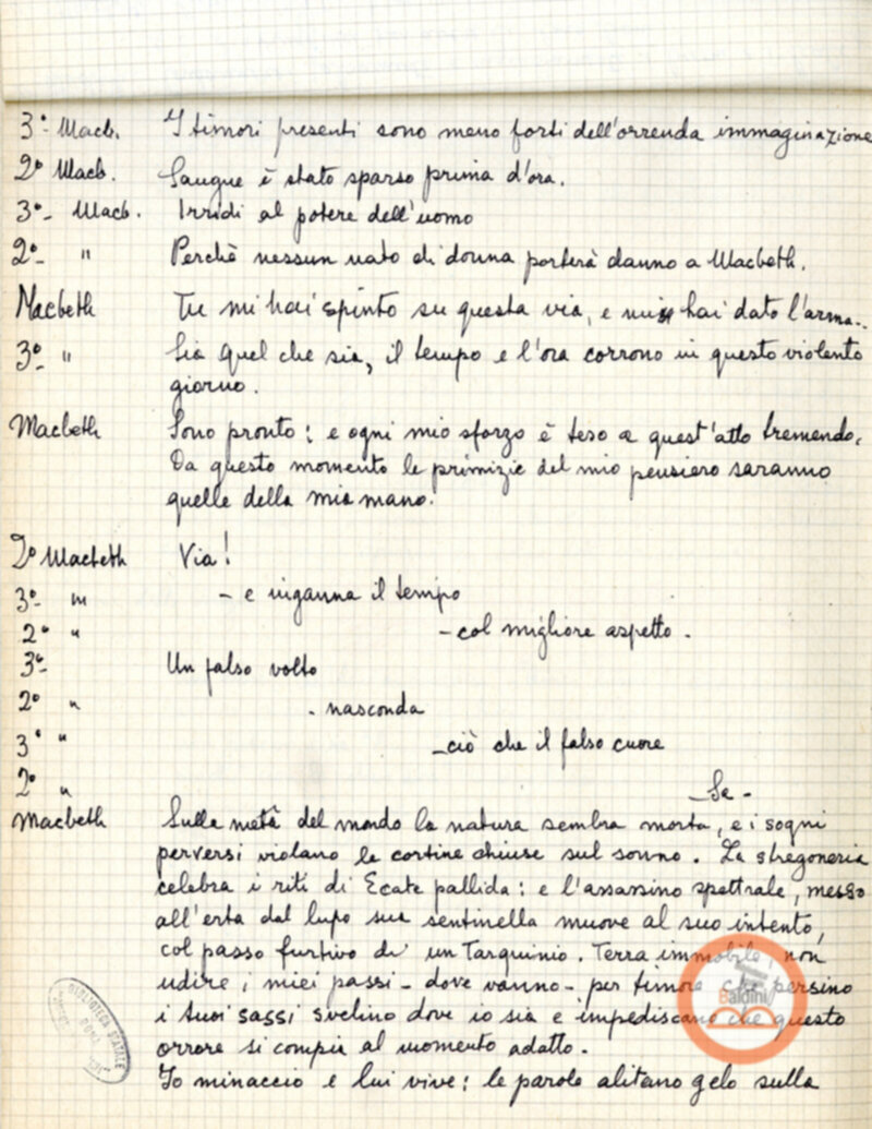 Macbeth (adattamento di Marowitz) - copione