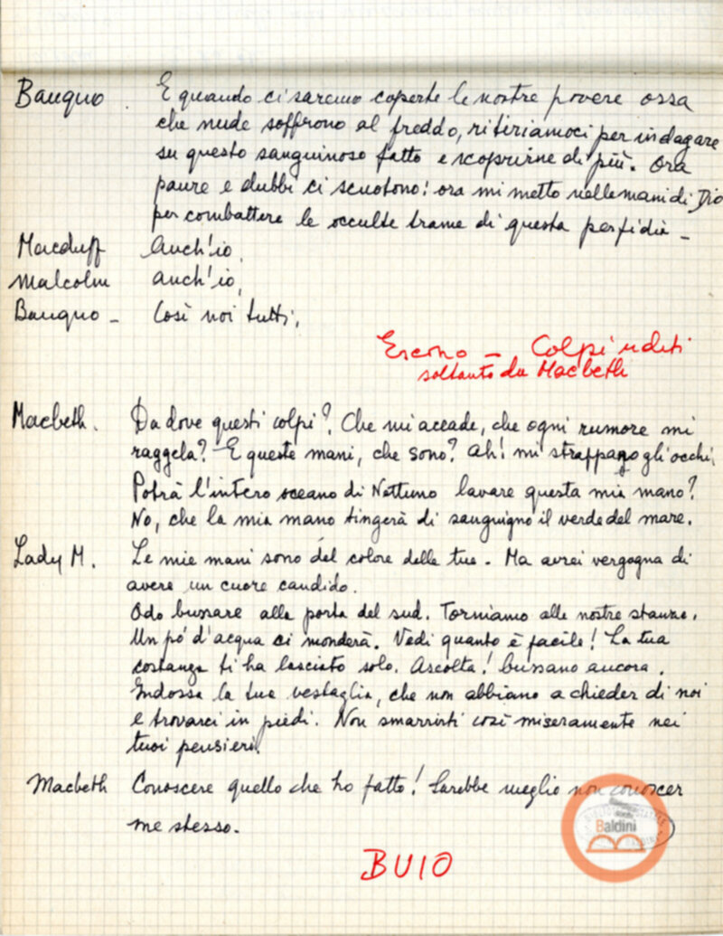 Macbeth (adattamento di Marowitz) - copione