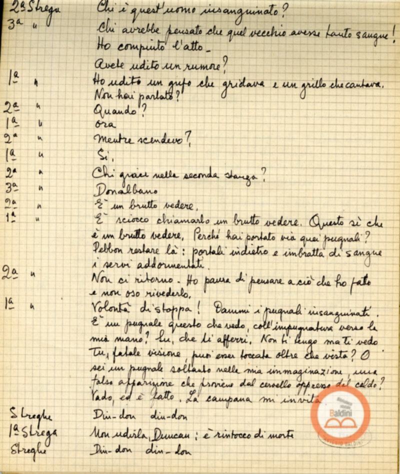 Macbeth (adattamento di Marowitz) - copione