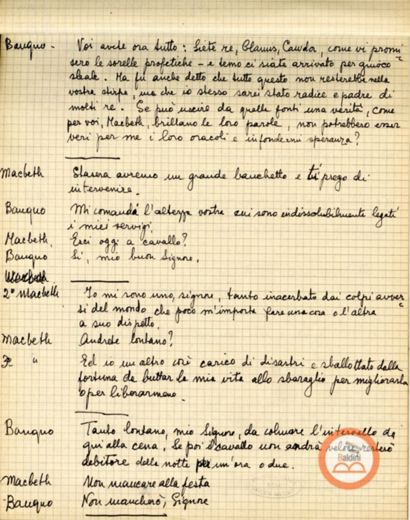 Macbeth (adattamento di Marowitz) - copione