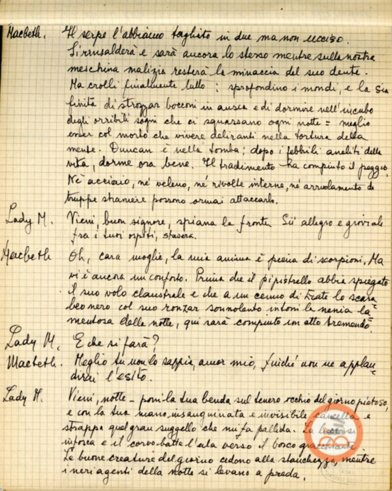 Macbeth (adattamento di Marowitz) - copione