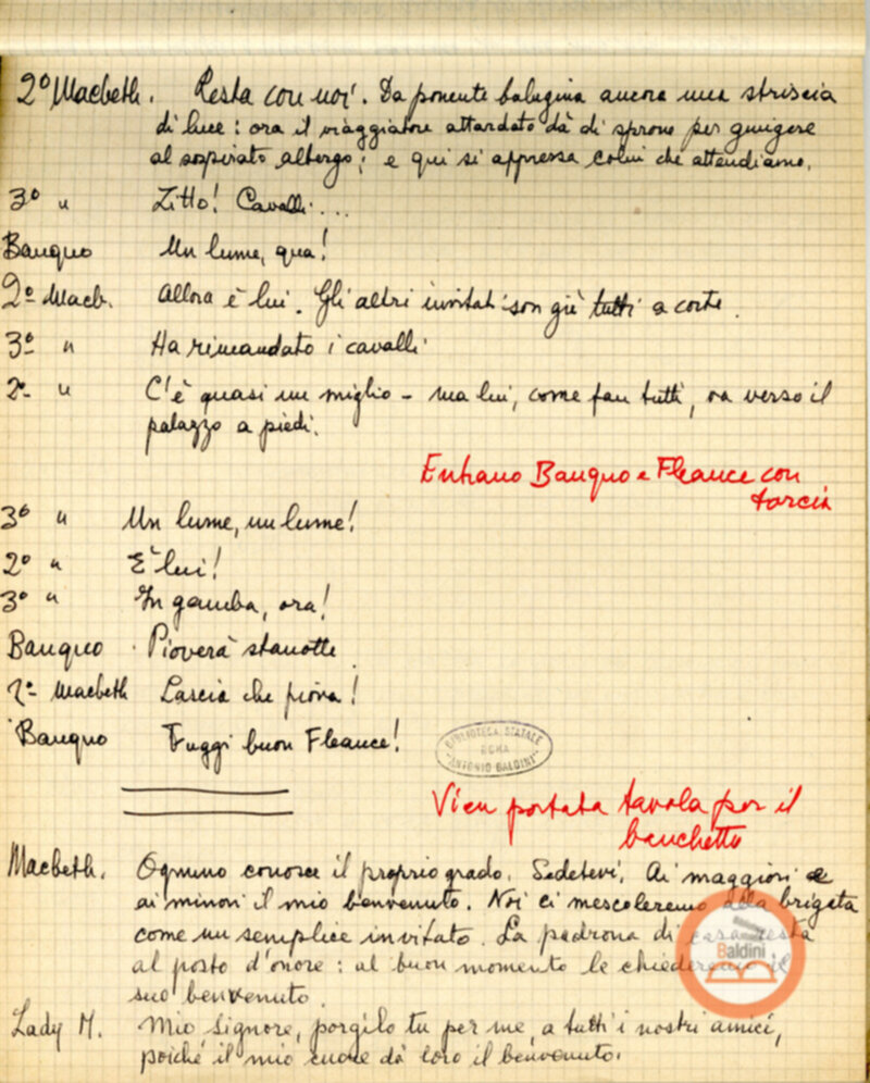 Macbeth (adattamento di Marowitz) - copione