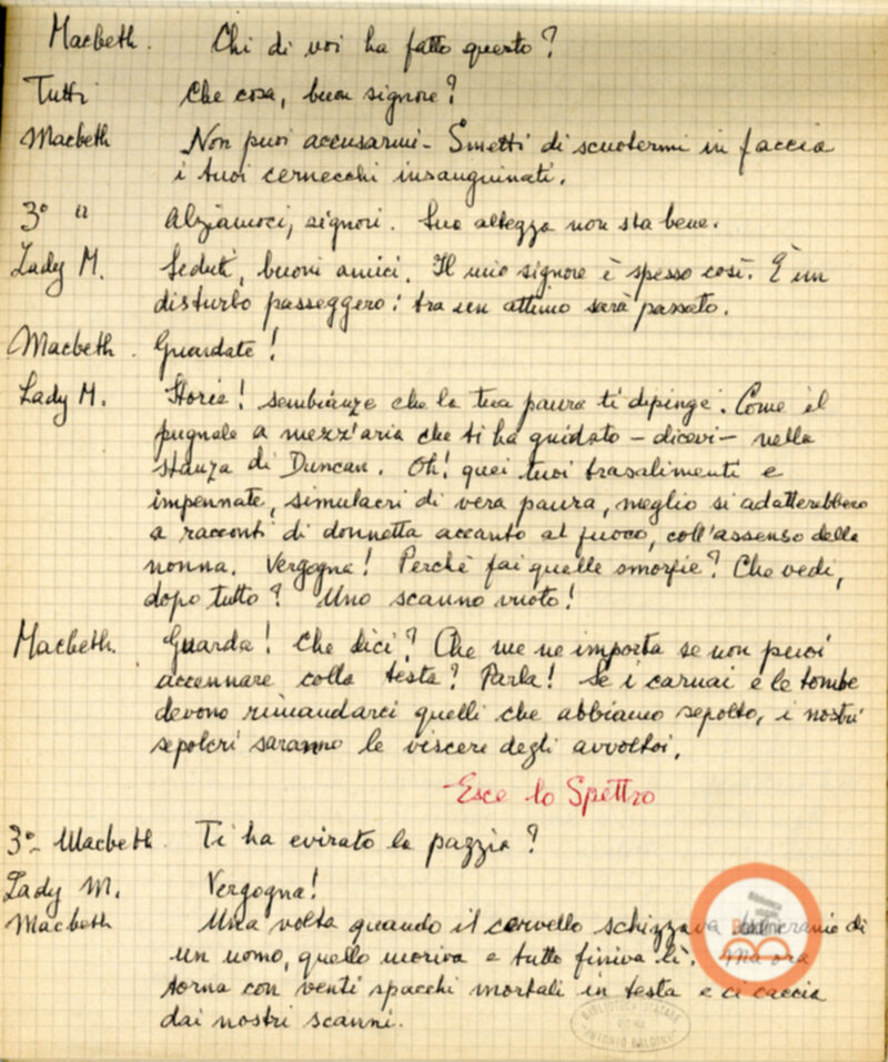 Macbeth (adattamento di Marowitz) - copione