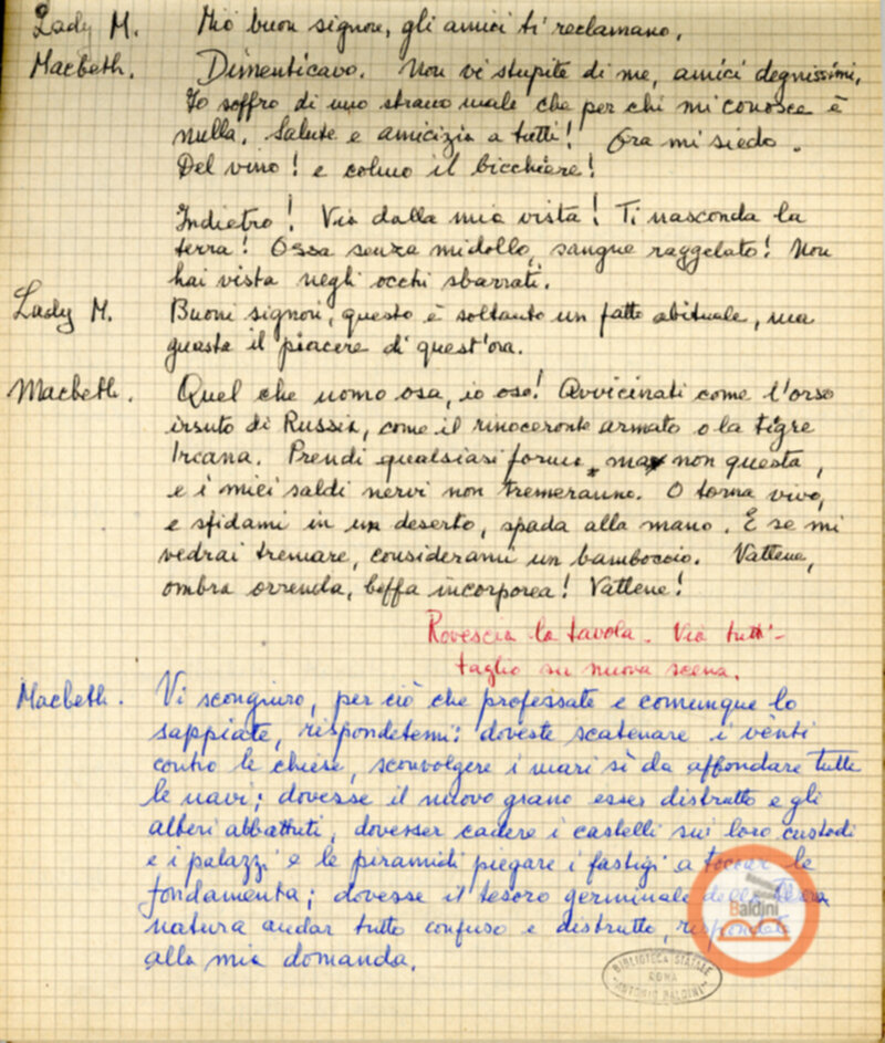 Macbeth (adattamento di Marowitz) - copione