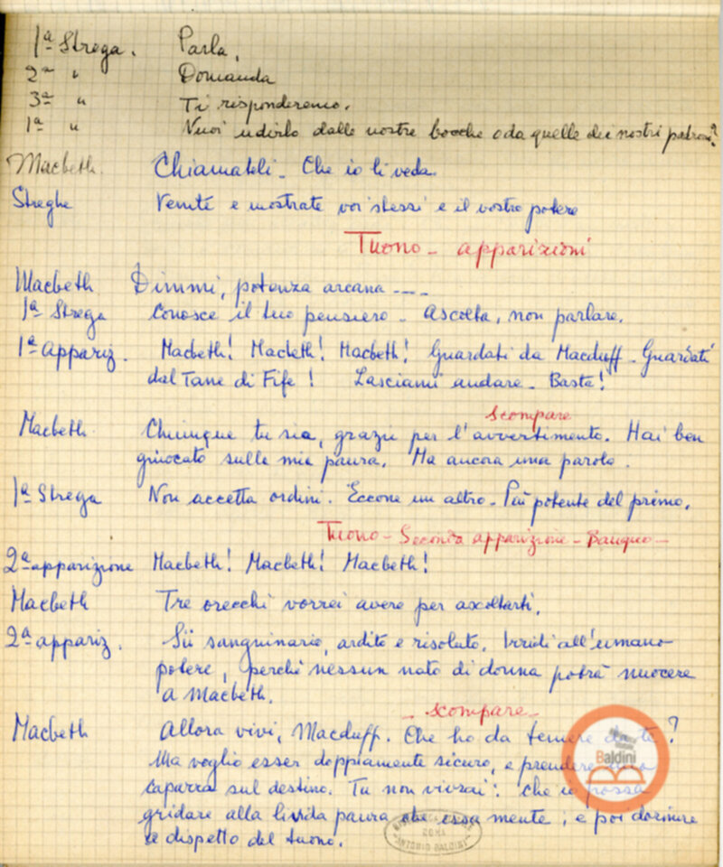 Macbeth (adattamento di Marowitz) - copione