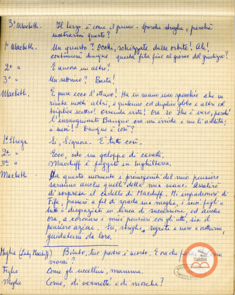 Macbeth (adattamento di Marowitz) - copione