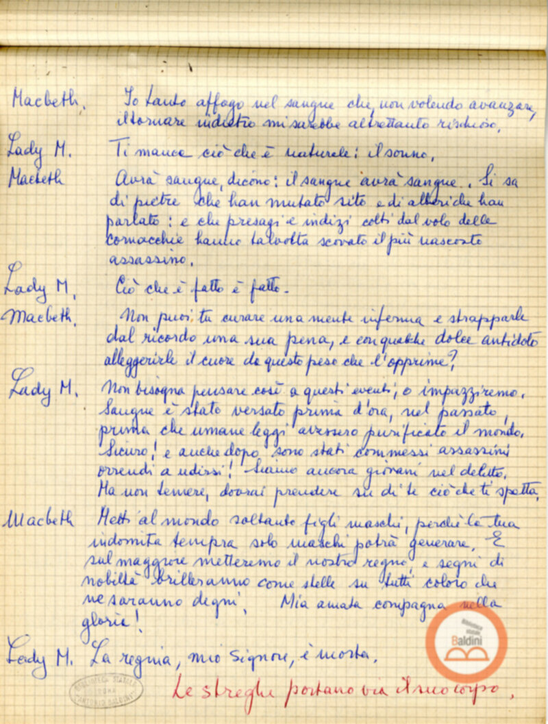 Macbeth (adattamento di Marowitz) - copione