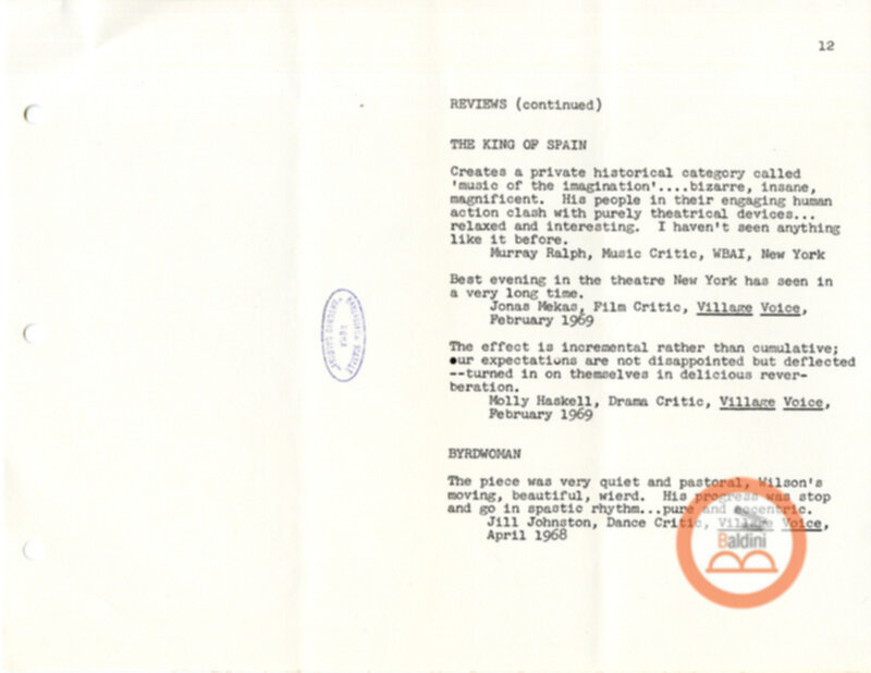 Deafman Glance - appunti spettacolo