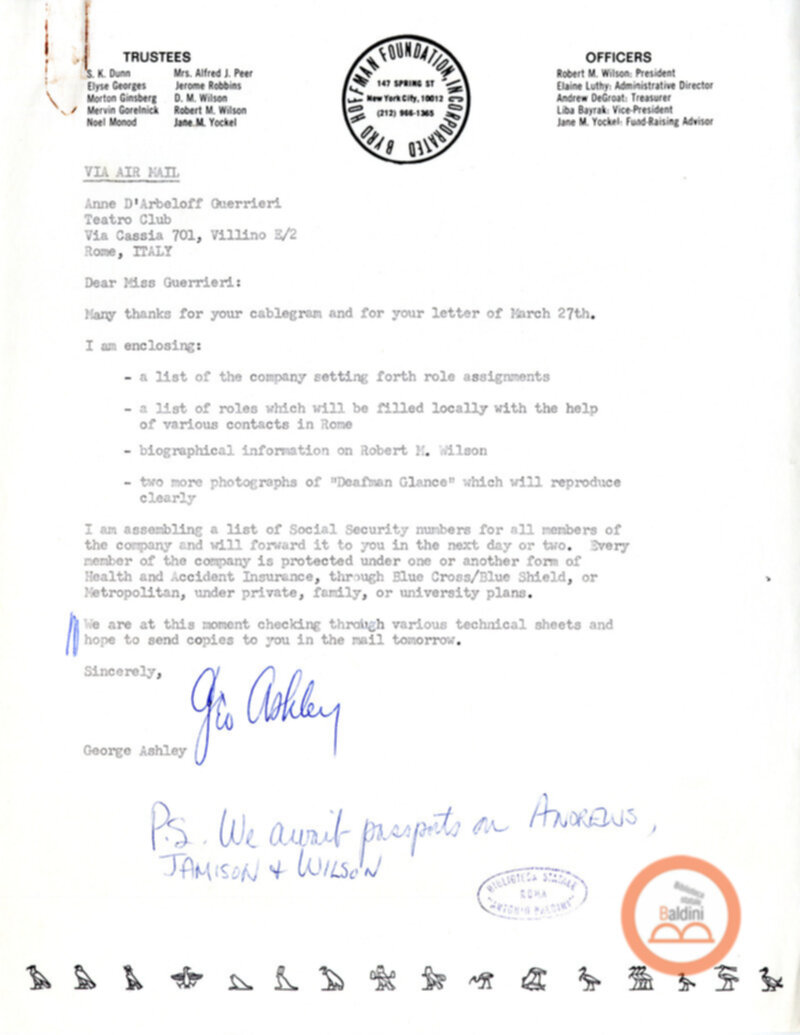 Deafman Glance - corrispondenza