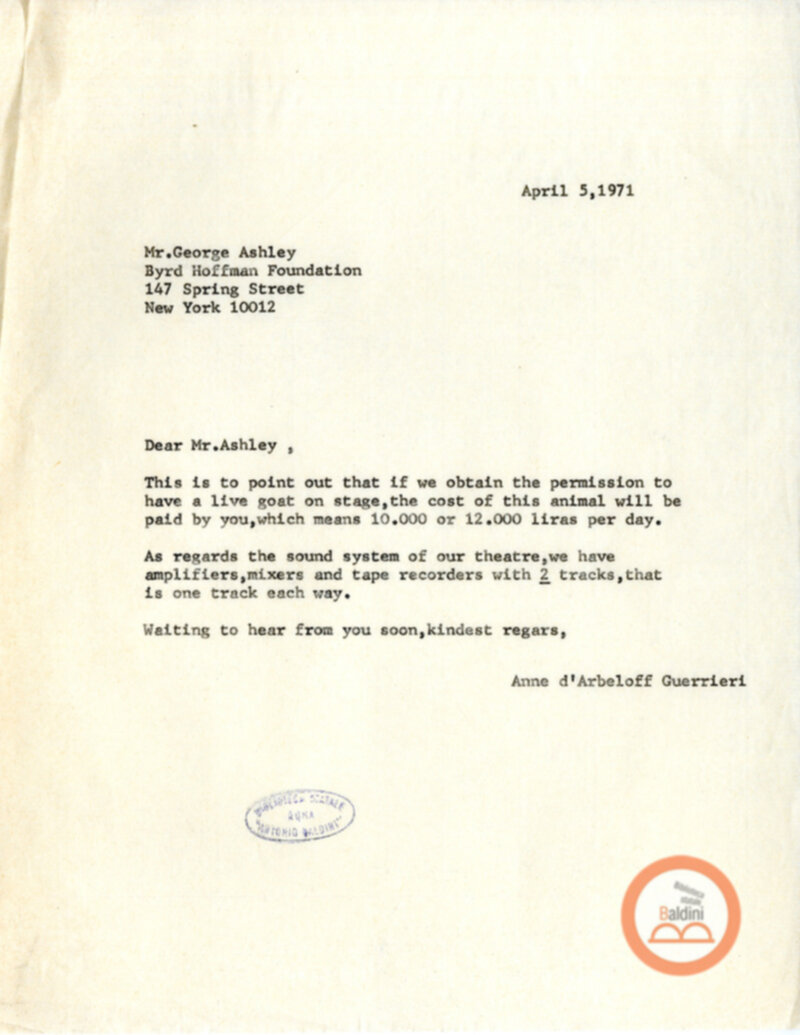 Deafman Glance - corrispondenza